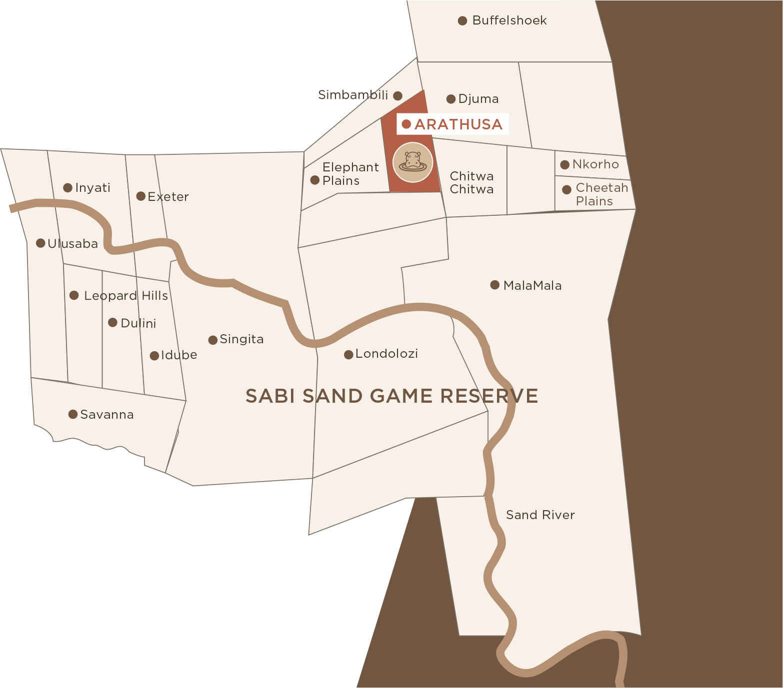 Arathusa Safari Map